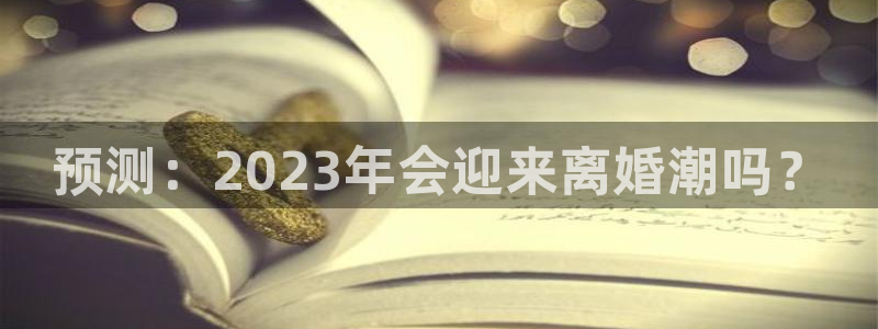 琳琅娱乐分红代理计划：预测：2023年会迎来离婚潮吗？